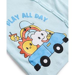 Babyhug 100% Cotton Knit Full Sleeves Jhablas with Sky Print Pack of 3 - Multicolor