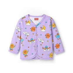 Babyhug 100% Cotton Knit Full Sleeves Jhablas with Sky Print Pack of 3 - Multicolor