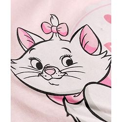 Babyhug Disney Interlock Knit Full Sleeves Romper With Marie Graphics - Pink