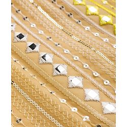 Babyhug Woven Sleeveless Embroidered Choli Lahenga Set With Dupatta - Yellow
