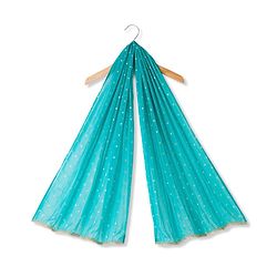 Babyhug Brocade Woven Half Sleeves  Choli Lagenga Dupattta Set with Floral and Sequinned Embroidery - Teal
