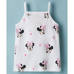 Babyhug Disney 100% Cotton Knit Sleeveless Slip With Disney Character Graphic Pack Of 2 - White