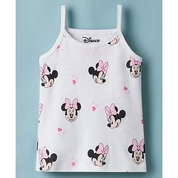 Babyhug Disney 100% Cotton Knit Sleeveless Slip With Disney Character Graphic Pack Of 2 - White