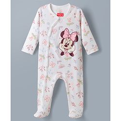 Babyhug Disney Interlock Knit Full Sleeves Footed Sleepsuit with Disney Character Print Pack of 2 - Multicolour