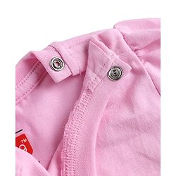 Babyhug Disney Single Jersey Knit Half Sleeves Minnie Mouse Printed T-Shirt & Capri Night Suit - Light Pink