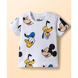 Babyhug Disney Single Jersey Knit Half Sleeves T-Shirt With Mickey Mouse Graphics Pack of 2 - Multicolor