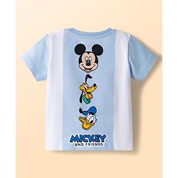 Babyhug Disney Single Jersey Knit Half Sleeves T-Shirt With Mickey Mouse Graphics Pack of 2 - Multicolor
