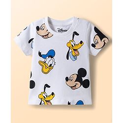 Babyhug Disney Single Jersey Knit Half Sleeves T-Shirt With Mickey Mouse Graphics Pack of 2 - Multicolor