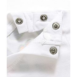 Babyhug Disney Single Jersey Knit Half Sleeves T-Shirt With Front & Back Mickey Mouse Graphics - White