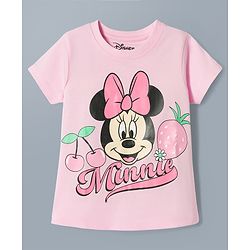 Babyhug Disney Cotton Knit T-Shirts Half Sleeve with Minnie and Friends Graphic Multi Color 3-6 Months Pack of 2