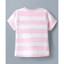 Babyhug Disney Cotton Knit T-Shirts with Minnie and Friends Graphic Half Sleeves Round Neck Multi Color 3-6 Months Pack of 2