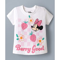 Babyhug Disney Cotton Knit T-Shirts with Minnie and Friends Graphic Half Sleeves Round Neck Multi Color 3-6 Months Pack of 2
