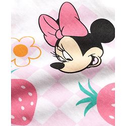 Babyhug Disney Cotton Knit T-Shirts with Minnie and Friends Graphic Half Sleeves Round Neck Multi Color 3-6 Months Pack of 2