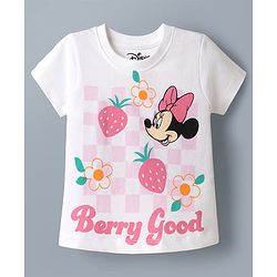 Babyhug Disney Cotton Knit T-Shirts with Minnie and Friends Graphic Half Sleeves Round Neck Multi Color 3-6 Months Pack of 2