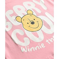 Babyhug Disney Single Jersey Knit Full Sleeves T-Shirt & Joggers Night Suit With Winnie The Pooh Graphics - Pink
