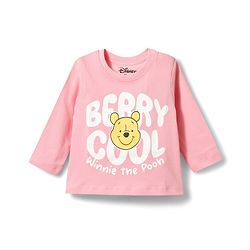 Babyhug Disney Single Jersey Knit Full Sleeves T-Shirt & Joggers Night Suit With Winnie The Pooh Graphics - Pink