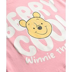 Babyhug Disney Single Jersey Knit Full Sleeves T-Shirt & Joggers Night Suit With Winnie The Pooh Graphics - Pink