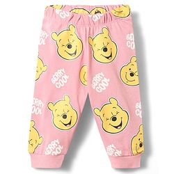 Babyhug Disney Single Jersey Knit Full Sleeves T-Shirt & Joggers Night Suit With Winnie The Pooh Graphics - Pink