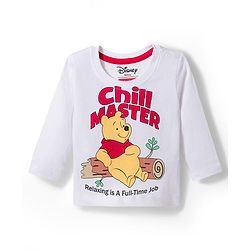 Babyhug Disney 100% Cotton Knit Full Sleeves T-Shirt & Pyjama Night Suit With Winnie The Pooh Graphic - Multicolor