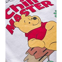 Babyhug Disney 100% Cotton Knit Full Sleeves T-Shirt & Pyjama Night Suit With Winnie The Pooh Graphic - Multicolor