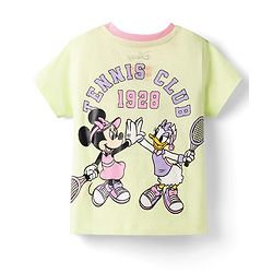 Babyhug Disney Single Jersey Knit Half Sleeves T-Shirt With Minnie Mouse Graphics - Limegreen