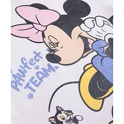 Babyhug Disney Single Jersey Knit Full Sleeves T-Shirt & Pyjama Night Suit With Minnie Mouse Graphic - White