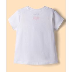 Babyhug Disney Single Jersey Knit Full Sleeves T-Shirt & Pyjama Night Suit With Minnie Mouse Graphic - White
