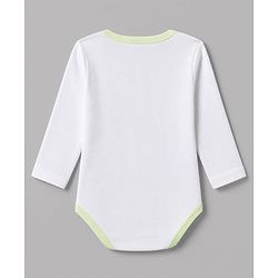 Babyhug 100% Cotton Interlock Knit Full Sleeves Animal Printed Onesies with Leggings & Cap Mittens and Booties - White