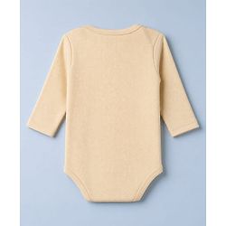 Babyhug 100% Cotton Interlock Knit Onesies With Full Sleeves and Truck Print Pack of 3 - Beige