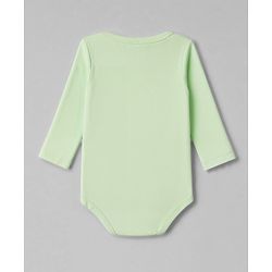 Babyhug 100% Cotton Interlock Knit Full Sleeves Onesies With House Print & Animal Patch Pack of 3 - White, Orange & Light Green