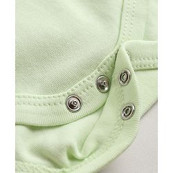Babyhug 100% Cotton Interlock Knit Full Sleeves Onesies With House Print & Animal Patch Pack of 3 - White, Orange & Light Green