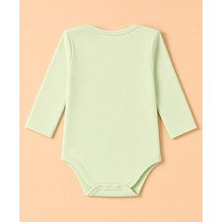 Babyhug 100% Cotton Interlock Knit Full Sleeves Fox Printed Onesies with Leggings & Cap Mittens and Booties - Light Green