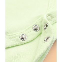 Babyhug 100% Cotton Interlock Knit Full Sleeves Fox Printed Onesies with Leggings & Cap Mittens and Booties - Light Green