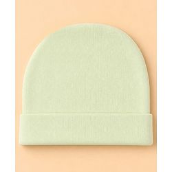 Babyhug 100% Cotton Interlock Knit Full Sleeves Fox Printed Onesies with Leggings & Cap Mittens and Booties - Light Green