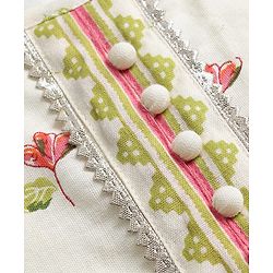 Babyhug Cambric Woven Sleeveless Ethnic Dress with Floral Print - White