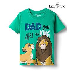 Babyhug Disney Cotton Knit T-Shirt Half Sleeve Round Neck Graphic Print Green 6-9 Months