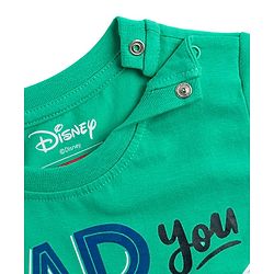 Babyhug Disney Cotton Knit T-Shirt Half Sleeve Round Neck Graphic Print Green 6-9 Months