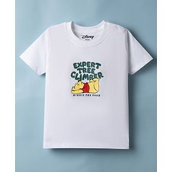 Babyhug Disney Cotton Knit Half Sleeve T-Shirts with Winnie the Pooh Graphics Pack of 2 - White & Yellow