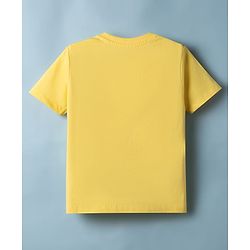 Babyhug Disney Cotton Knit Half Sleeve T-Shirts with Winnie the Pooh Graphics Pack of 2 - White & Yellow