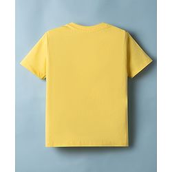 Babyhug Disney Cotton Knit Half Sleeve T-Shirts with Winnie the Pooh Graphics Pack of 2 - White & Yellow