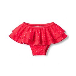 Babyhug Water Repellant Raglan Full Sleeves Two Piece Swimsuit with Stripes & Cherry Print - Red