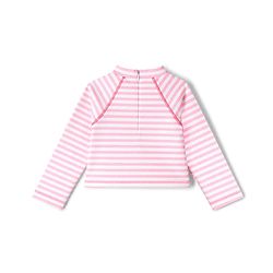 Babyhug Water Repellant Raglan Full Sleeves Two Piece Swimsuit with Stripes & Cherry Print - Red