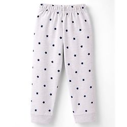 Babyhug 100% Cotton Knit Half Sleeves T-Shirt & Pyjama Night Suit With Star & Text Print - Red