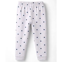 Babyhug 100% Cotton Knit Half Sleeves T-Shirt & Pyjama Night Suit With Star & Text Print - Red