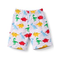 Babyhug Cotton Knit Half Sleeves T-Shirt & Shorts Night Suit With Dino Print - Blue