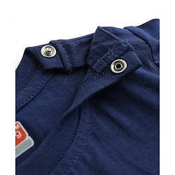 Babyhug 100% Cotton Knit Half Sleeves T-Shirt & Shorts Night Suit With Leaf & Dino Print - Blue