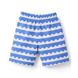Babyhug 100% Cotton Knit Half Sleeves Sea Life Printed & Striped T-Shirt & Shorts Night Suit - Orange