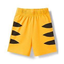 Babyhug 100% Cotton Knit Half Sleeves T-Shirt & Shorts Night Suit With Tiger Print & Applique - Yellow
