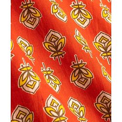 Babyhug 100% Cotton Cambric Woven Full Sleeves Floral Printed Kurta Dhoti Set - Orange