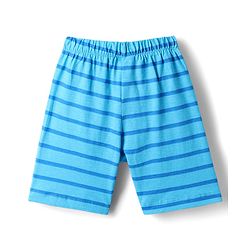 Babyhug Disney Single Jersey Knit Half Sleeves T-Shirt & Shorts Night Suit with Monster Graphics - Light Blue